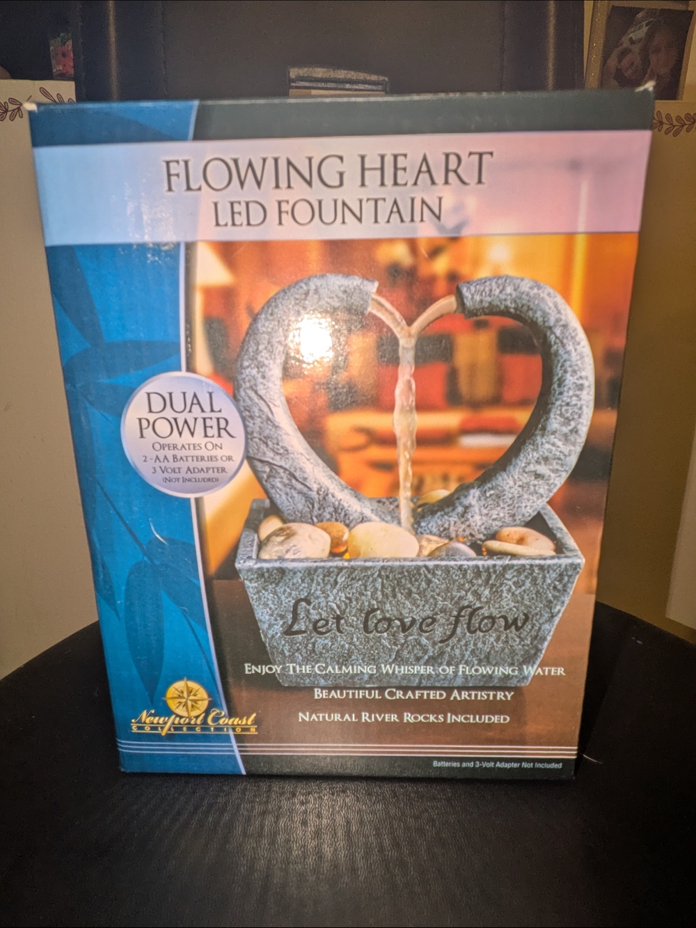 Flowing Heart LED Fountain - Let Love Flow
